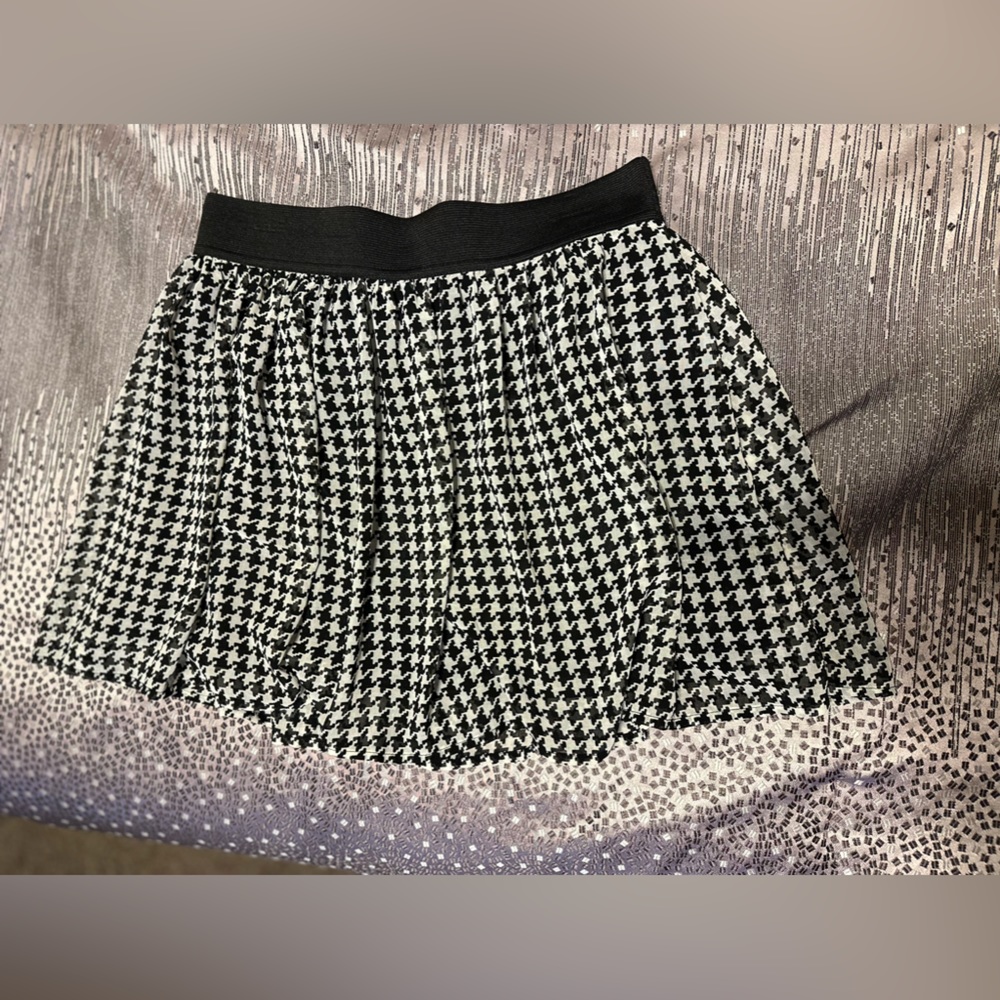 ALABAMA Houndstooth Mini Skirt L
